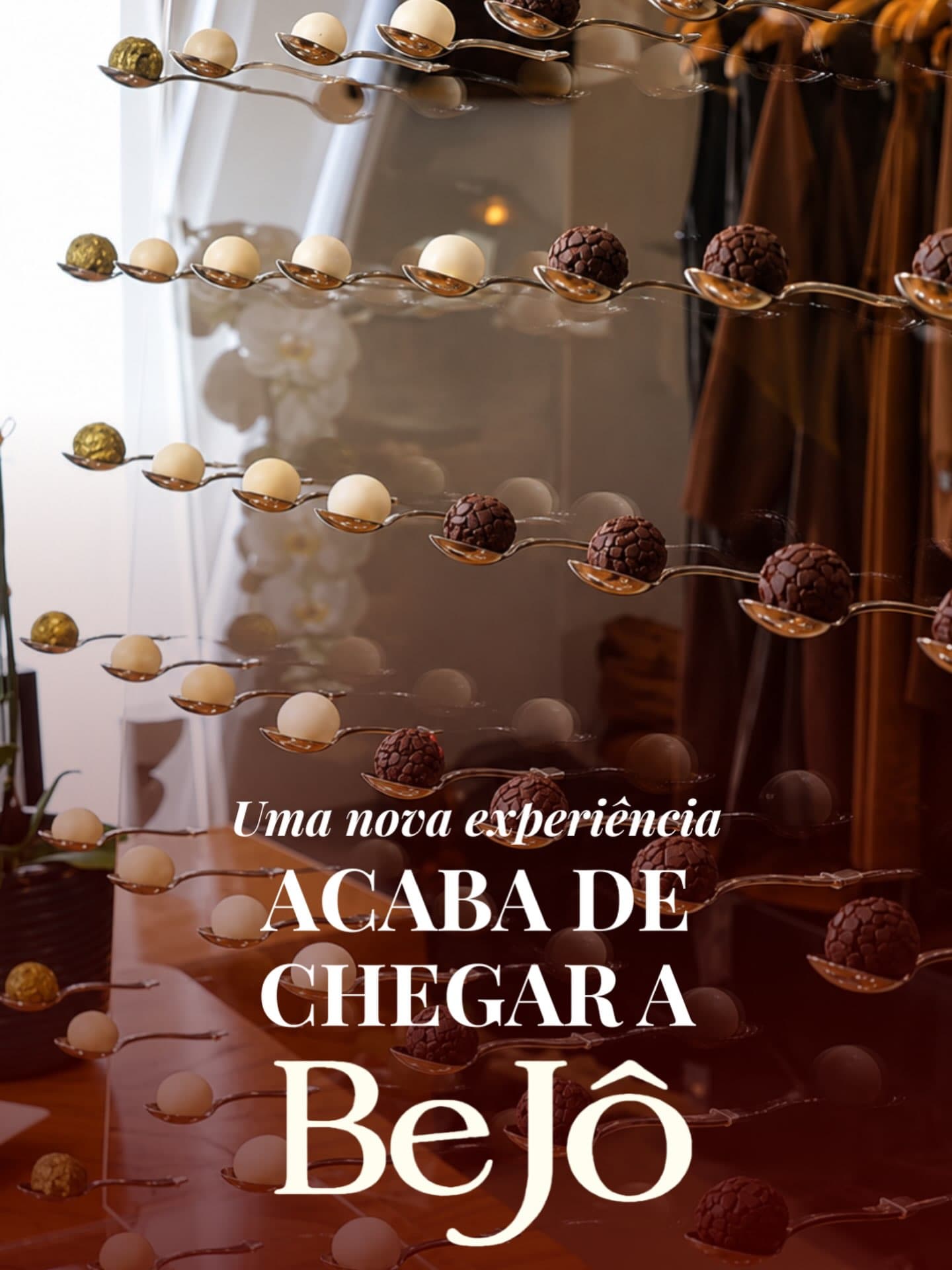 Brigadeiro Wall em detalhes com colher